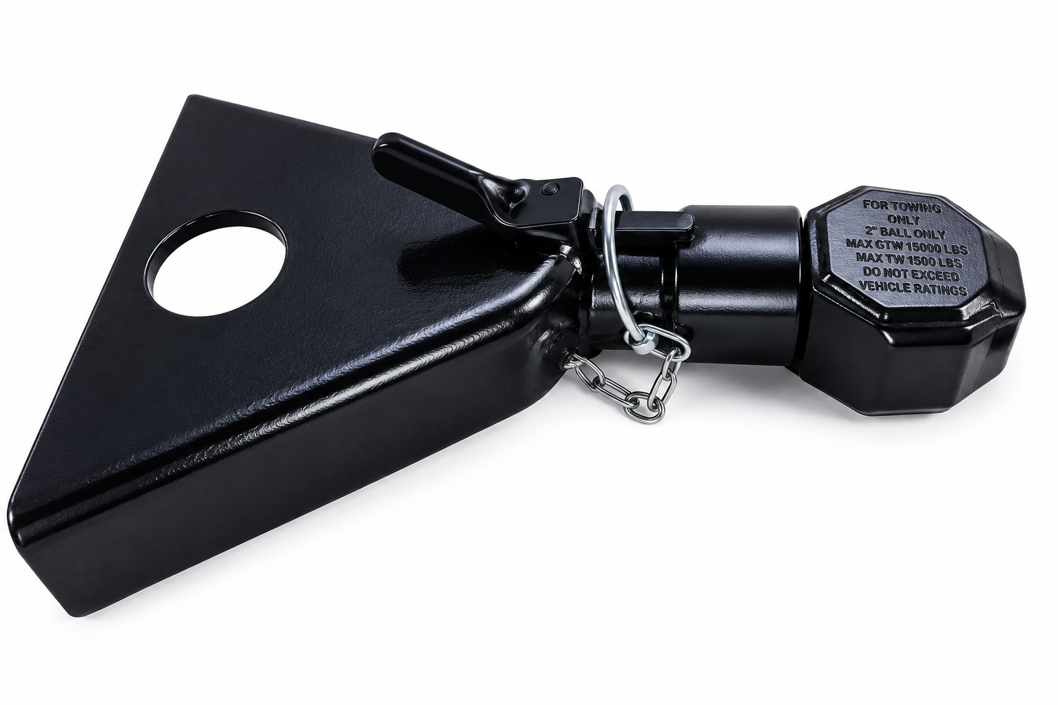 A-Frame trailer coupler for 2 inch or 2-5/16 inch hitch ball with 3-hole bolt pattern