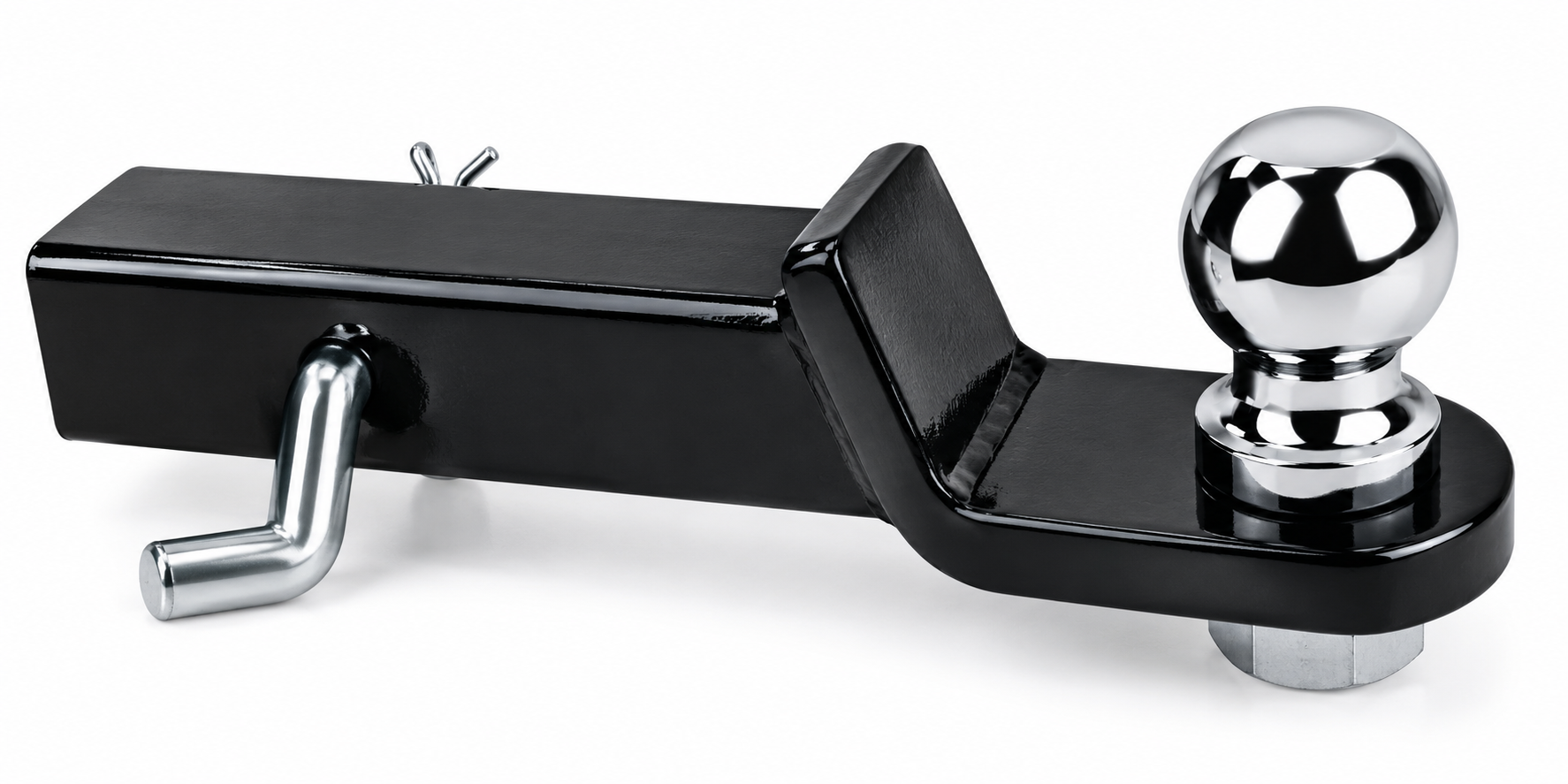 Drop and rise trailer hitch ball mounts for 2 inch receivers with 2 inch and 2-5/16 inch ball options